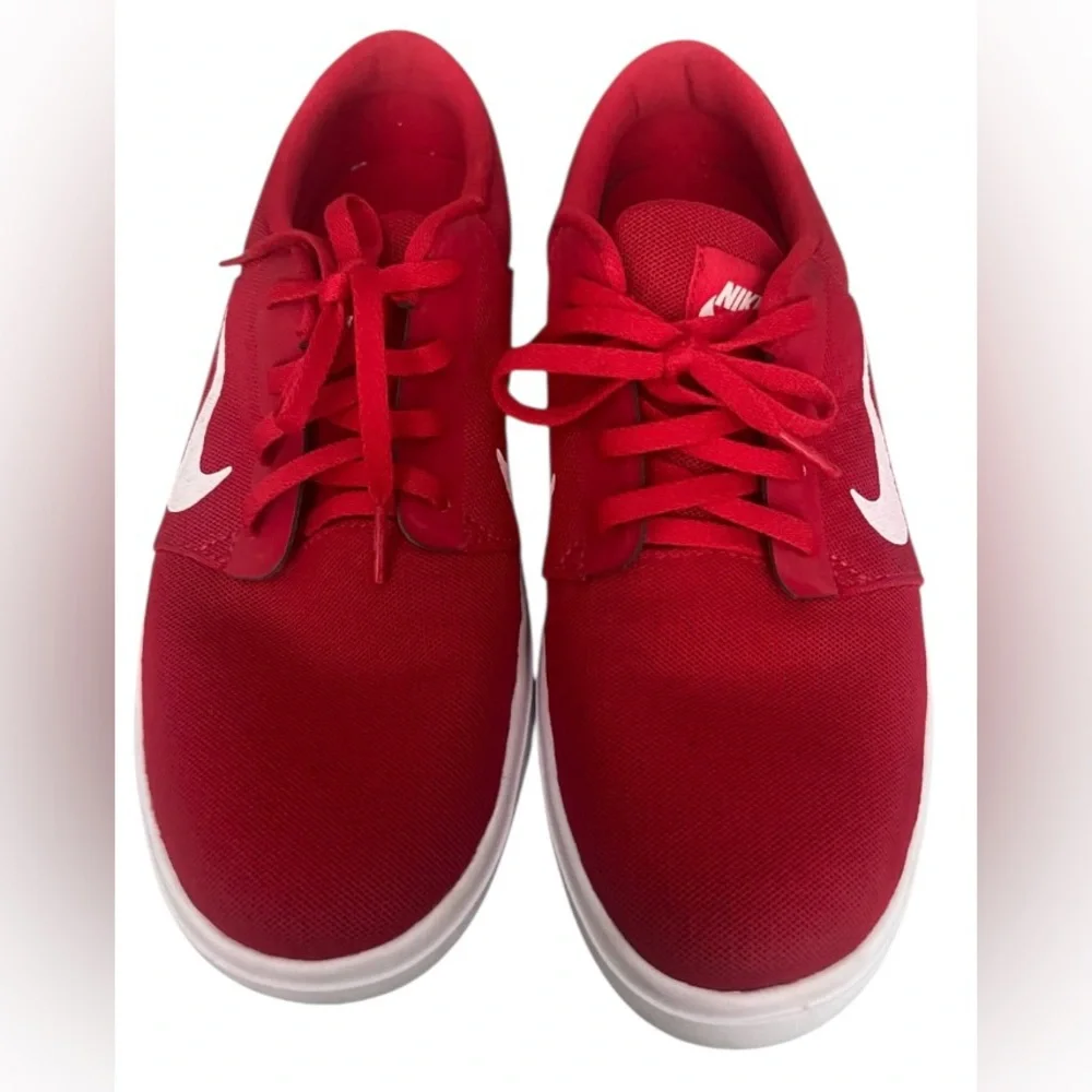 Nike SB Portmore Ultralight Men’s 8.5 skater red and white lace up sneakers